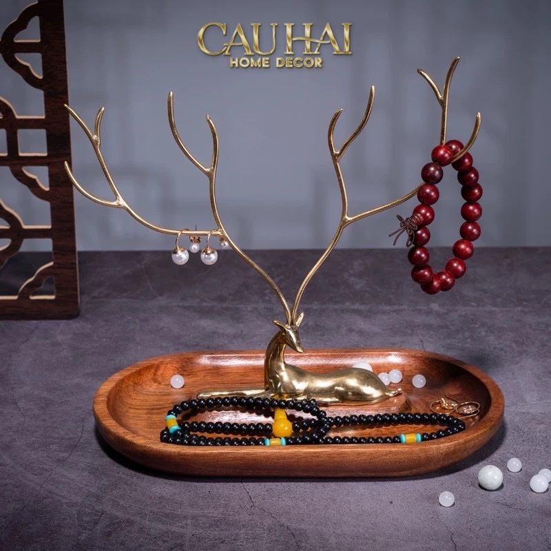 HOME COUTURE - KHAY GỖ KEO ACACIA WOODY CELESTIAL ELK 28CM - CẬU HAI HOME DECOR