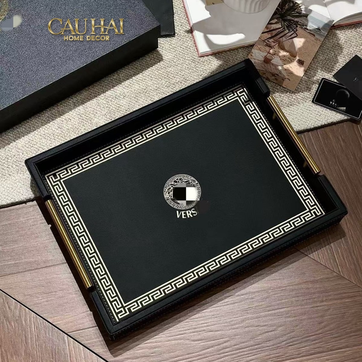 HOME COUTURE - KHAY LUX LEATHER 30X40 VS SAVOIR MEDUSA ATÉLIER - CẬU HAI HOME DECOR