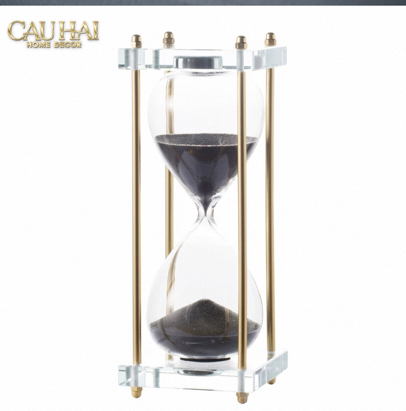 HOME COUTURE - ĐỒNG HỒ CÁT CRYSTAL LUMIÈRE ACRY CHARCOAL 30MINS D25 - CẬU HAI HOME DECOR