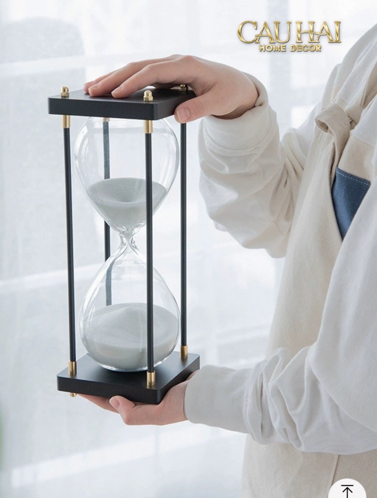 HOME COUTURE - ĐỒNG HỒ CÁT CRYSTAL LUMIÈRE ACRY CHARCOAL 30MINS D25 - CẬU HAI HOME DECOR