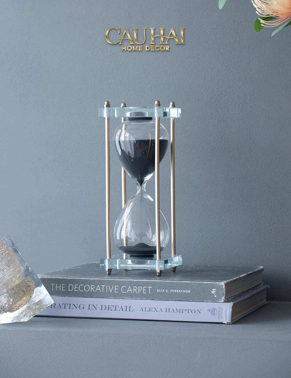HOME COUTURE - ĐỒNG HỒ CÁT CRYSTAL LUMIÈRE ACRY CHARCOAL 30MINS D25 - CẬU HAI HOME DECOR