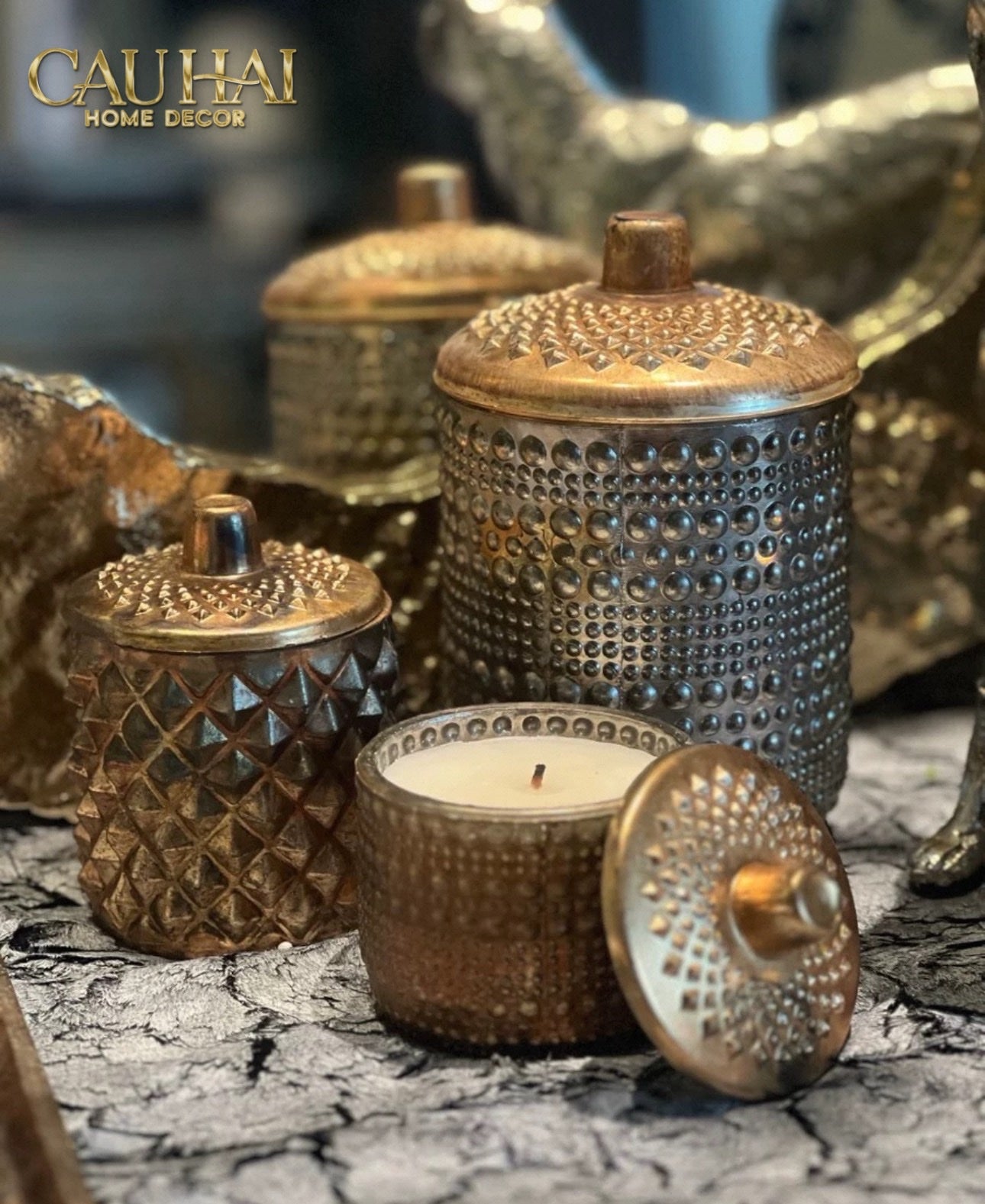 Home Couture - Lọ Nến Brasson Gothic Citrus & Cedar Scented Candle-CẬU HAI HOME DECOR