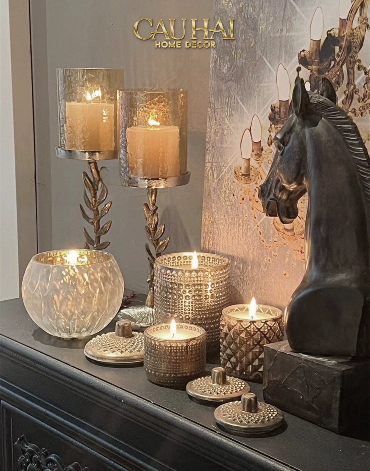 Home Couture - Lọ Nến Brasson Gothic Citrus & Cedar Scented Candle-CẬU HAI HOME DECOR