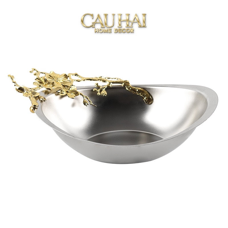 ELYSIAN - THỐ TRANG TRÍ PLATINUM GILDED BLOOM - CẬU HAI HOME DECOR