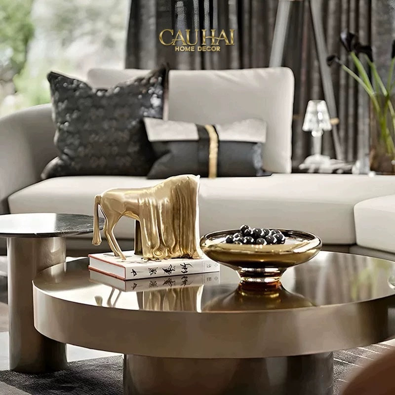 TƯỢNG NGỰA LE CHEVAL VOILÉ DORÉ - CẬU HAI HOME DECOR