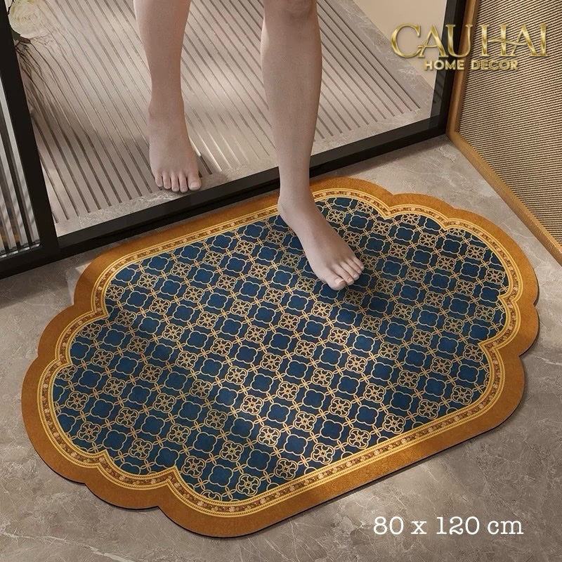 THẢM BỒN TẮM MICROFIBER 80 X 120 - MING DYNASTY LEGACY LATTICE - CẬU HAI HOME DECOR