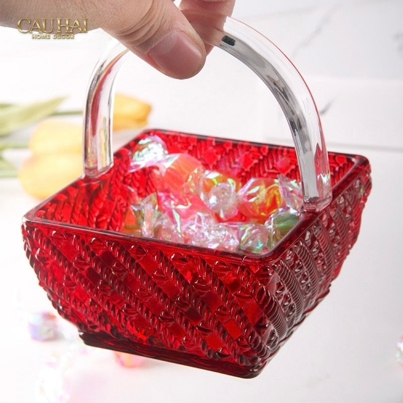 FÊTES COUTURE - GIỎ KẸO THUỶ TINH JELLY RUBY CANDY BASKET - CẬU HAI HOME DECOR