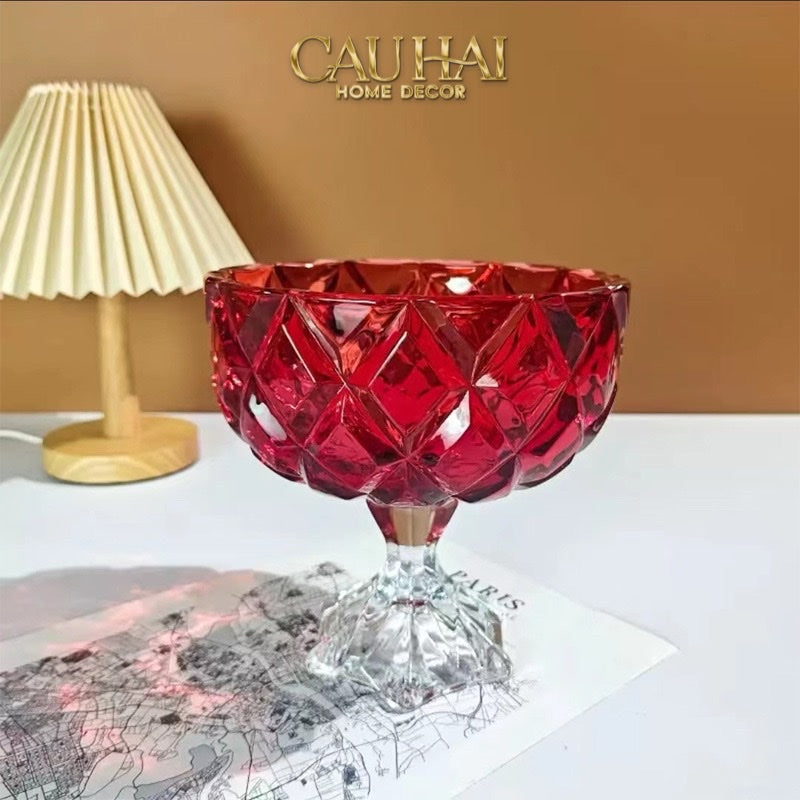 Fêtes Couture - Ly Tráng Miệng Thuỷ Tinh Ruby Glacée Coupe Dessert-CẬU HAI HOME DECOR