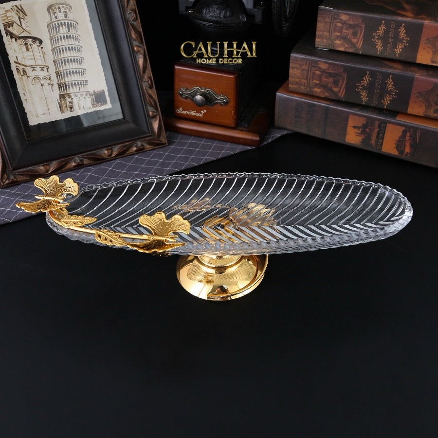 Đĩa Dài Persian Lumière Papillon Crystal Plateau-CẬU HAI HOME DECOR