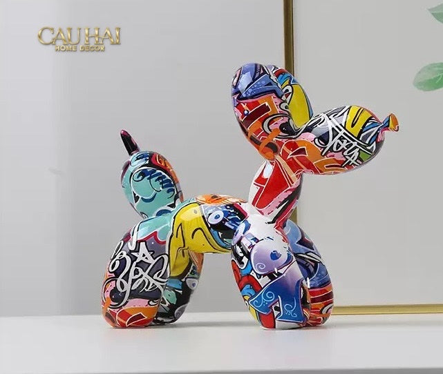 TƯỢNG PUPPY BALLOON URBAN STREET ART GRAFFITI - CẬU HAI HOME DECOR