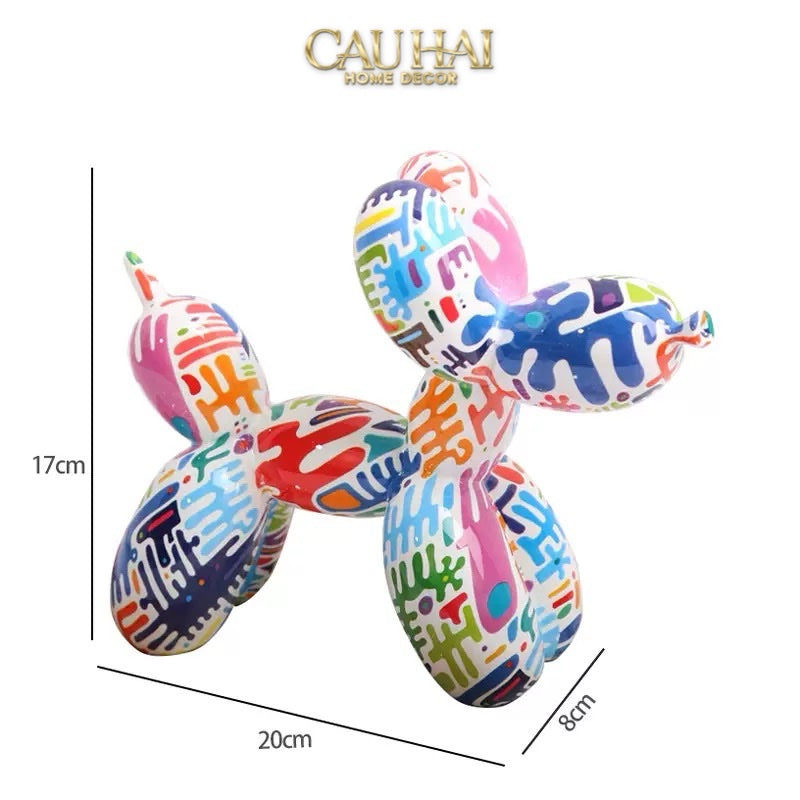 TƯỢNG PUPPY BALLOON URBAN STREET ART GRAFFITI - CẬU HAI HOME DECOR
