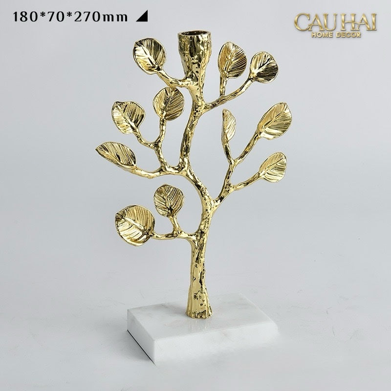 HOME COUTURE - ĐẾ NẾN BRASSON DIVINITY AURUM BRANCH H27 - CẬU HAI HOME DECOR