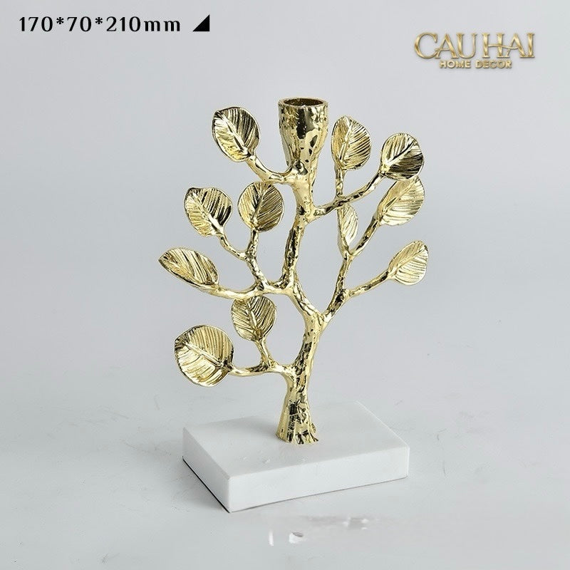 HOME COUTURE - ĐẾ NẾN BRASSON DIVINITY AURUM BRANCH H27 - CẬU HAI HOME DECOR
