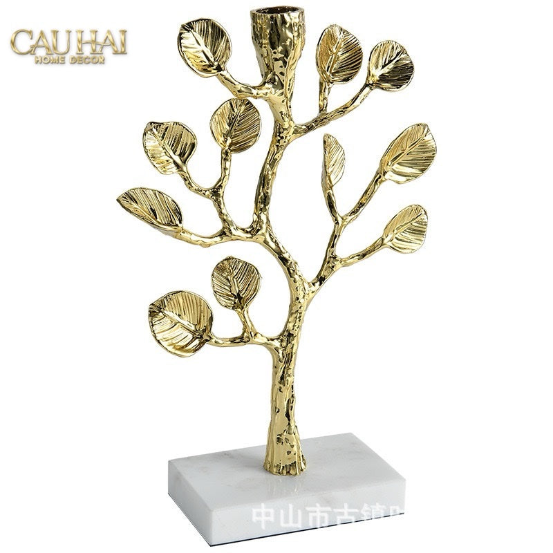 HOME COUTURE - ĐẾ NẾN BRASSON DIVINITY AURUM BRANCH H27 - CẬU HAI HOME DECOR