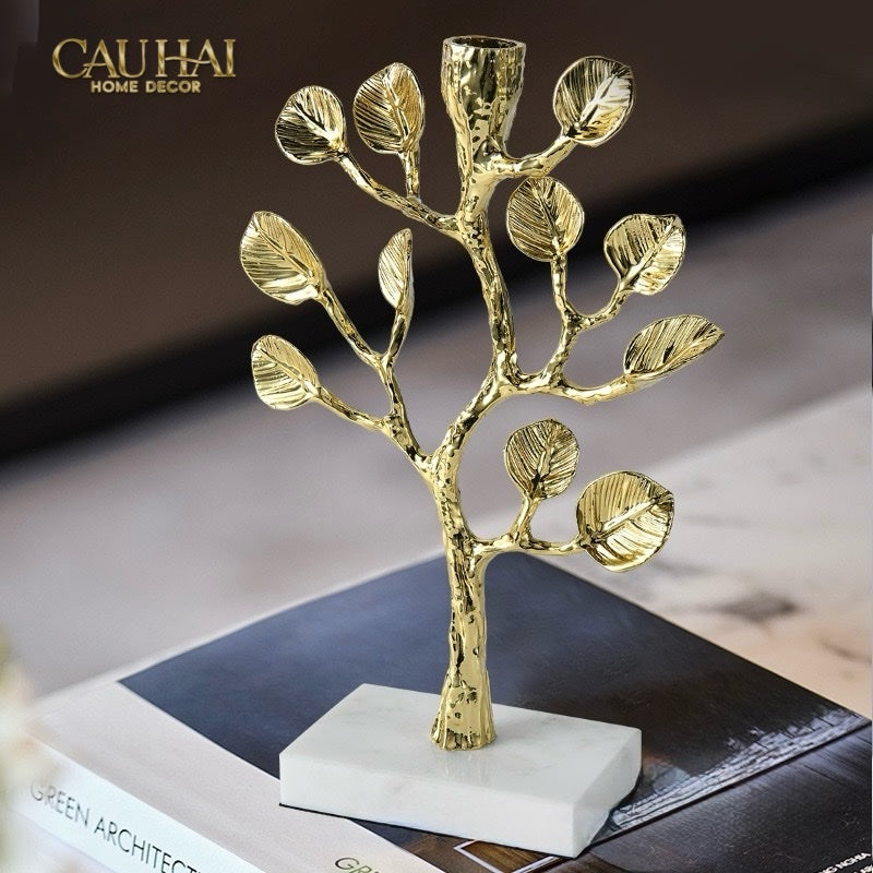HOME COUTURE - ĐẾ NẾN BRASSON DIVINITY AURUM BRANCH H27 - CẬU HAI HOME DECOR
