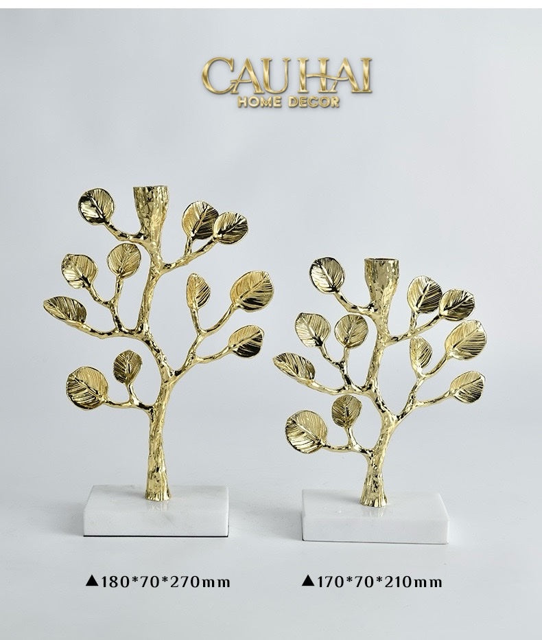 HOME COUTURE - ĐẾ NẾN BRASSON DIVINITY AURUM BRANCH H27 - CẬU HAI HOME DECOR