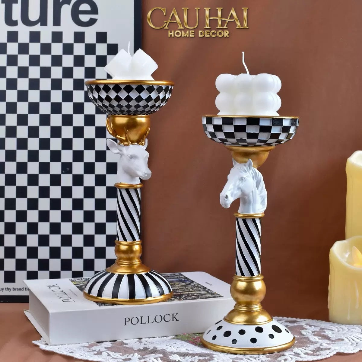 FÊTES COUTURE - ĐẾ NẾN ANIMALIER RÉFLEXION CANDLE HOLDER - CẬU HAI HOME DECOR