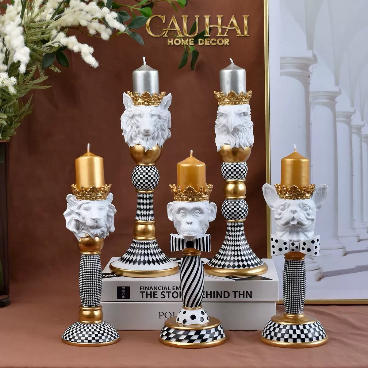 FÊTES COUTURE - ĐẾ NẾN ANIMALIER RÉFLEXION CANDLE HOLDER - CẬU HAI HOME DECOR