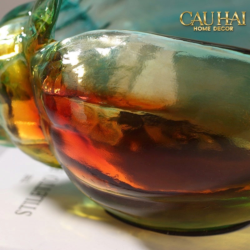 KHAY VỎ ỐC ARC-EN-CIEL POSEIDON SHELL PETIT HANDCRAFTED GLASS TRAY - CẬU HAI HOME DECOR