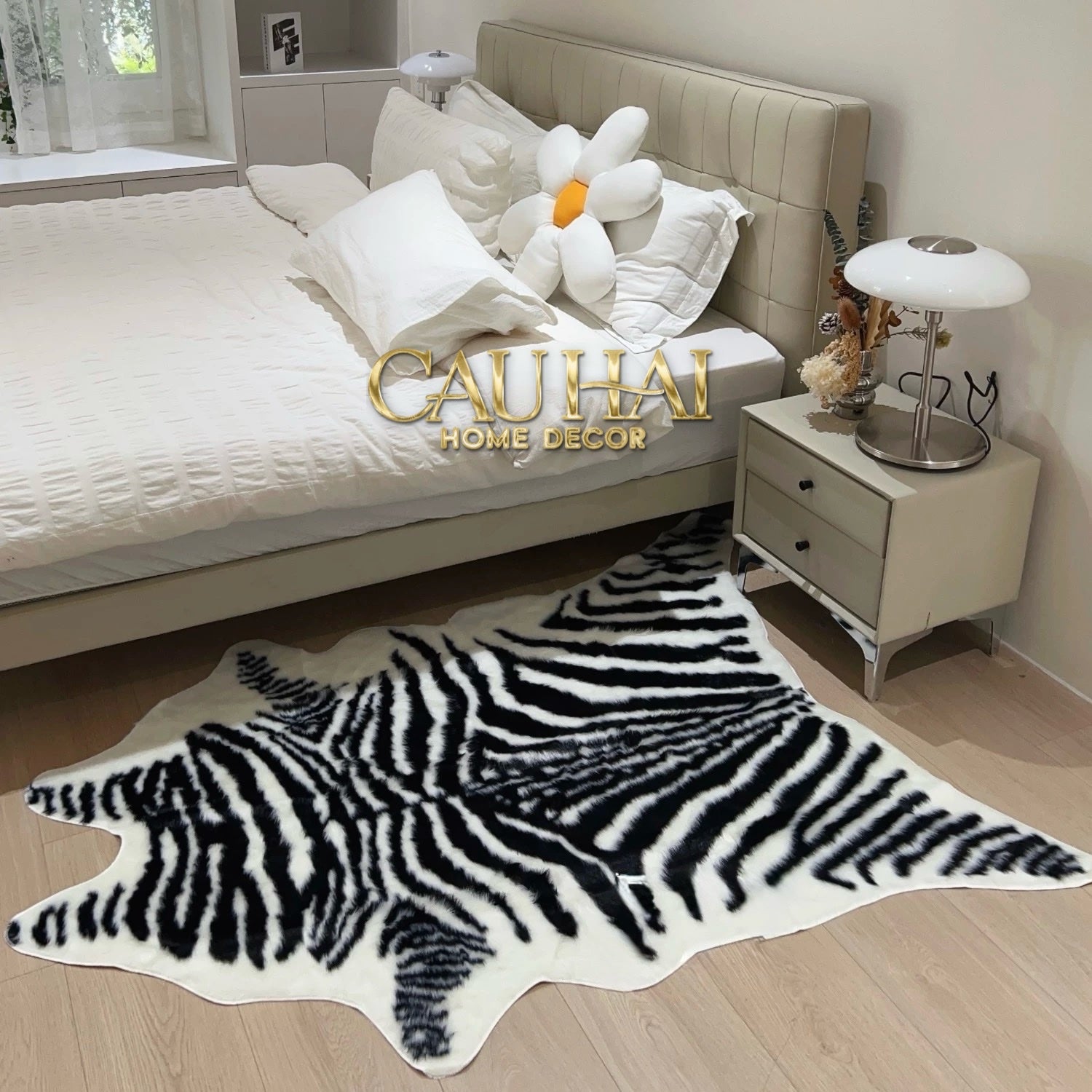 THẢM LÔNG TUYẾT 80x110 WILD SPIRIT ZEBRA - CẬU HAI HOME DECOR