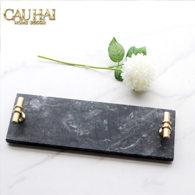 KHAY ĐÁ MANHATTAN URBAN TERRACE MARBLE TRAY 15 x 30 - CẬU HAI HOME DECOR