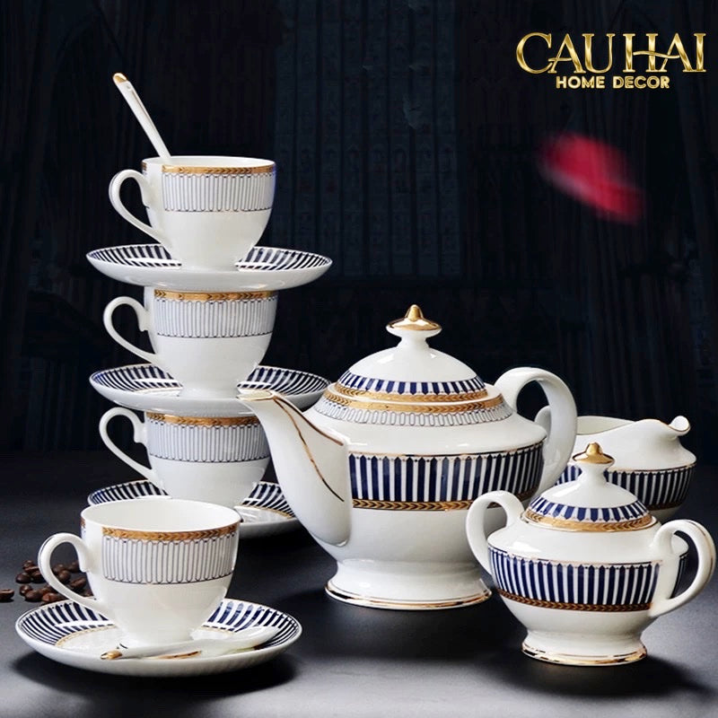 HOME COUTURE - SET BÌNH TRÀ ROYAL DYNASTY 21 PCS SS25 - CẬU HAI HOME DECOR