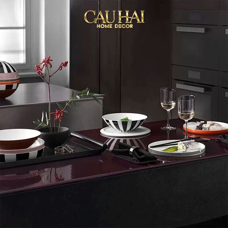 SET ĐĨA GỐM SỨ PREMIÈRE LA PETITE BOULE MEMPHIS COMPLÈTE ÉDITION - FULL BOX - CẬU HAI HOME DECOR