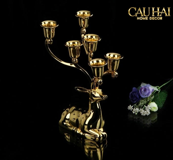 HOME COUTURE - ĐẾ NẾN ANTLER IMPÉRIAL STRAIGHT AHEAD - CẬU HAI HOME DECOR