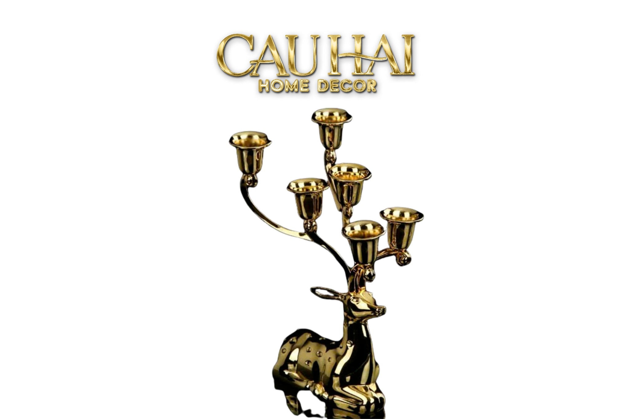 HOME COUTURE - ĐẾ NẾN ANTLER IMPÉRIAL STRAIGHT AHEAD - CẬU HAI HOME DECOR