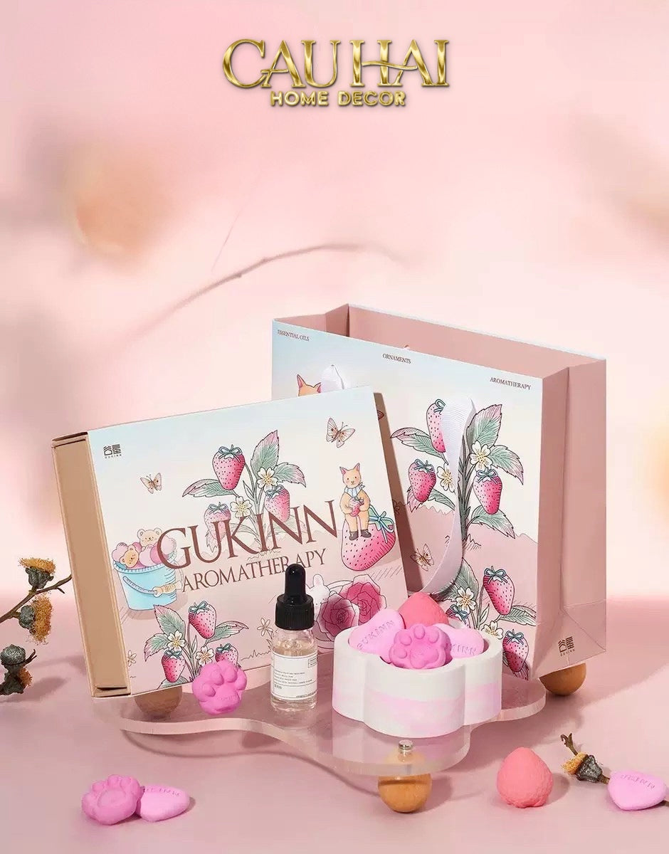 HOME FRAGRANCE - GIFT SET ĐÁ KHUẾCH TÁN SAKURA PUPPY AROMA STONES SET - CẬU HAI HOME DECOR