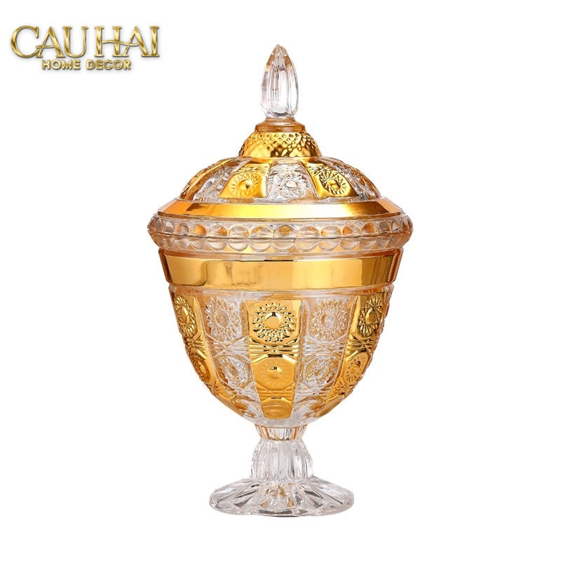 TẾT COUTURE - LỌ PHA LÊ IMPERIAL AUREATE BYZANTINE CRYSTAL VESSEL - CẬU HAI HOME DECOR