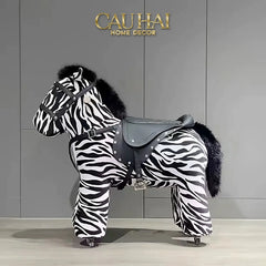 Zèbre Enfant Atélier Couture – Ngựa Vằn Đồ Chơi Nhồi Bông Bọc Nhung Cao Cấp 70x30x70-CẬU HAI HOME DECOR